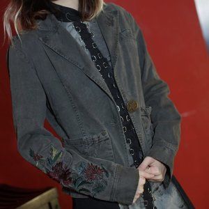 emboidered floral jacket